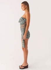 Seren Mini Dress - Cedar Check