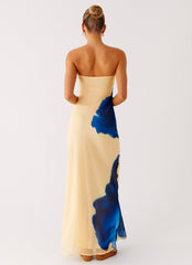 So You Say Strapless Maxi Dress - Heirloom Floral