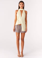 Solari Scarf Top - Yellow