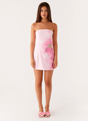 Sugar Rush Strapless Mini Dress - Pink