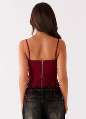 Tallie Corset Top - Red