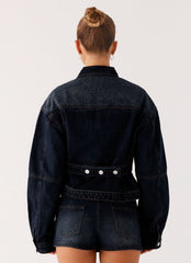 Tropics Denim Jacket - Washed Dark Blue