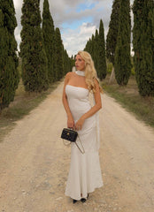 Under The Pagoda Maxi Dress - White Polkadot