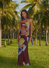 Under The Pagoda Maxi Dress - Dark Floral