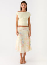 Valley Midi Skirt - Spring Meadow