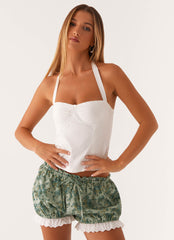 Weston Lace Trim Shorts - Cloud Nine Floral