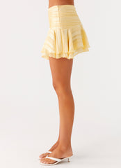Willow Chiffon Mini Skirt - Yellow