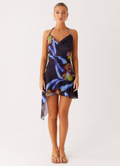 Algarve Mini Dress - Dark Floral