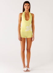 Aloha Knit Top - Yellow