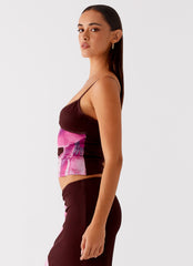 Alpha Cut Out Top - Dark Chocolate