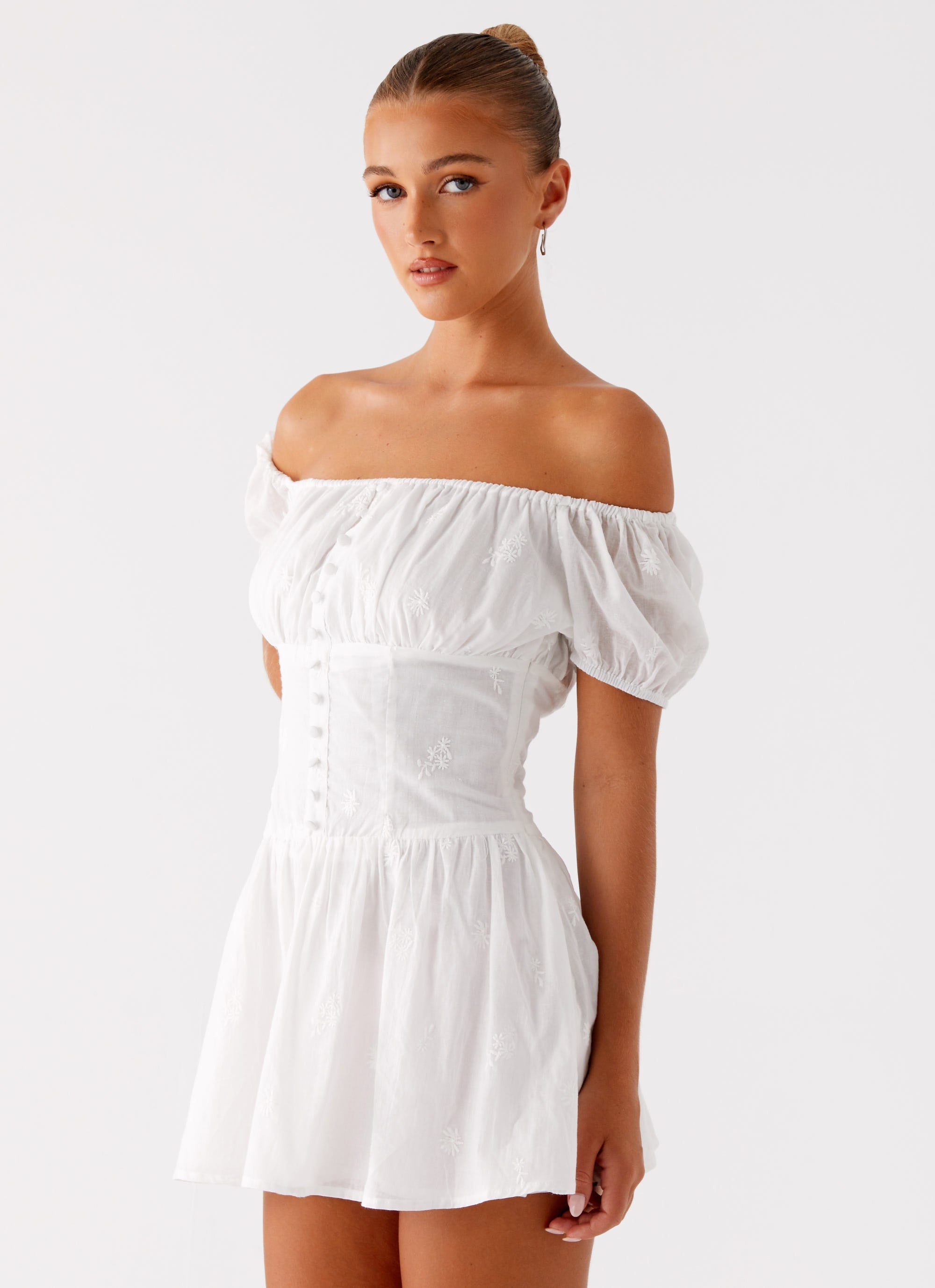 Anthem Cotton Mini Dress - Ivory