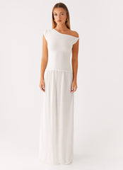 Ardella One Shoulder Maxi Dress - Ivory
