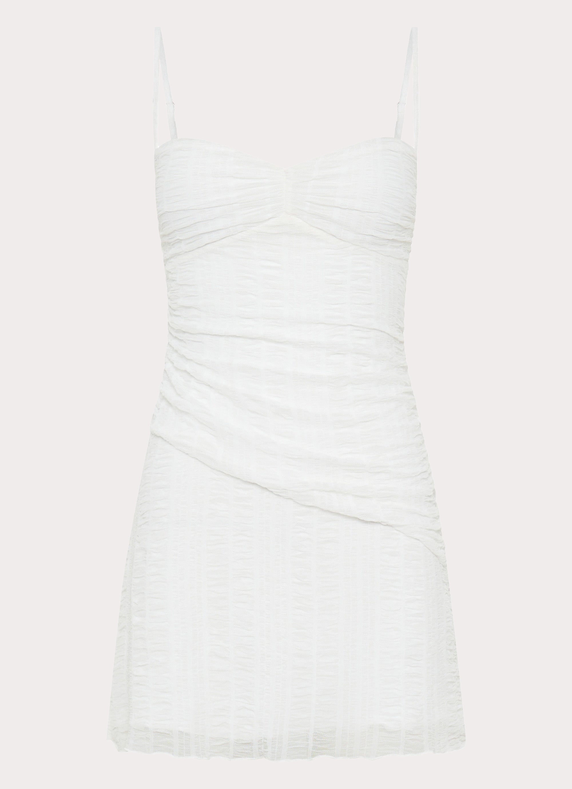 Arden Mesh Mini Dress - White