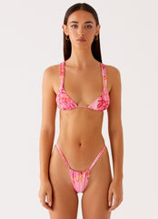 Arnie Bikini Top - Tropical Pink Print