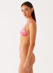 Arnie Bikini Top - Tropical Pink Print