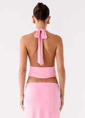 Ashi Cowl Top - Pink