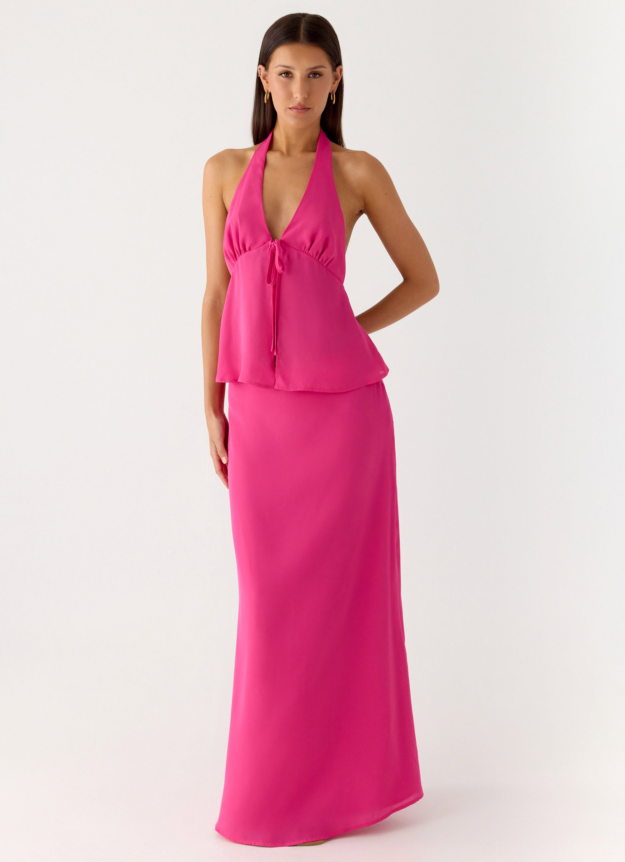 Ashlea Maxi Skirt - Fuchsia
