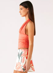 Avena Halter Top - Coral