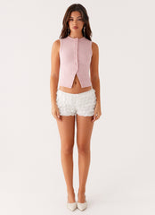 Blair Buttoned Tank Top - Pink