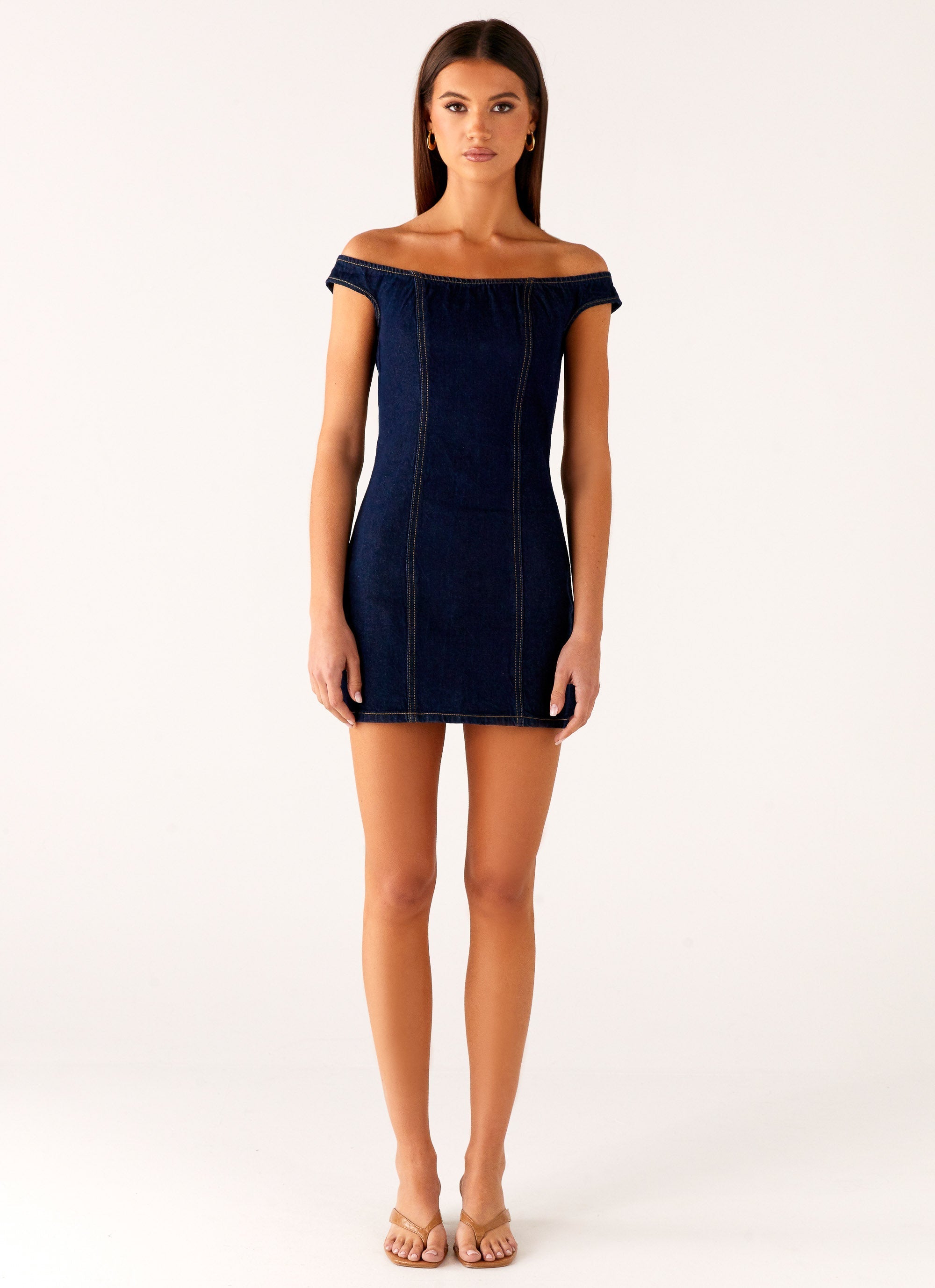 Bonnie Denim Mini Dress - Indigo