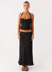 Breanne Top - Black Polka Dot