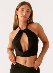 Calisa Cowl Top - Black
