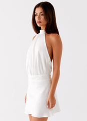 Camera Shy Mini Dress - Ivory