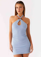 Camille Mini Dress - Cornflower Blue