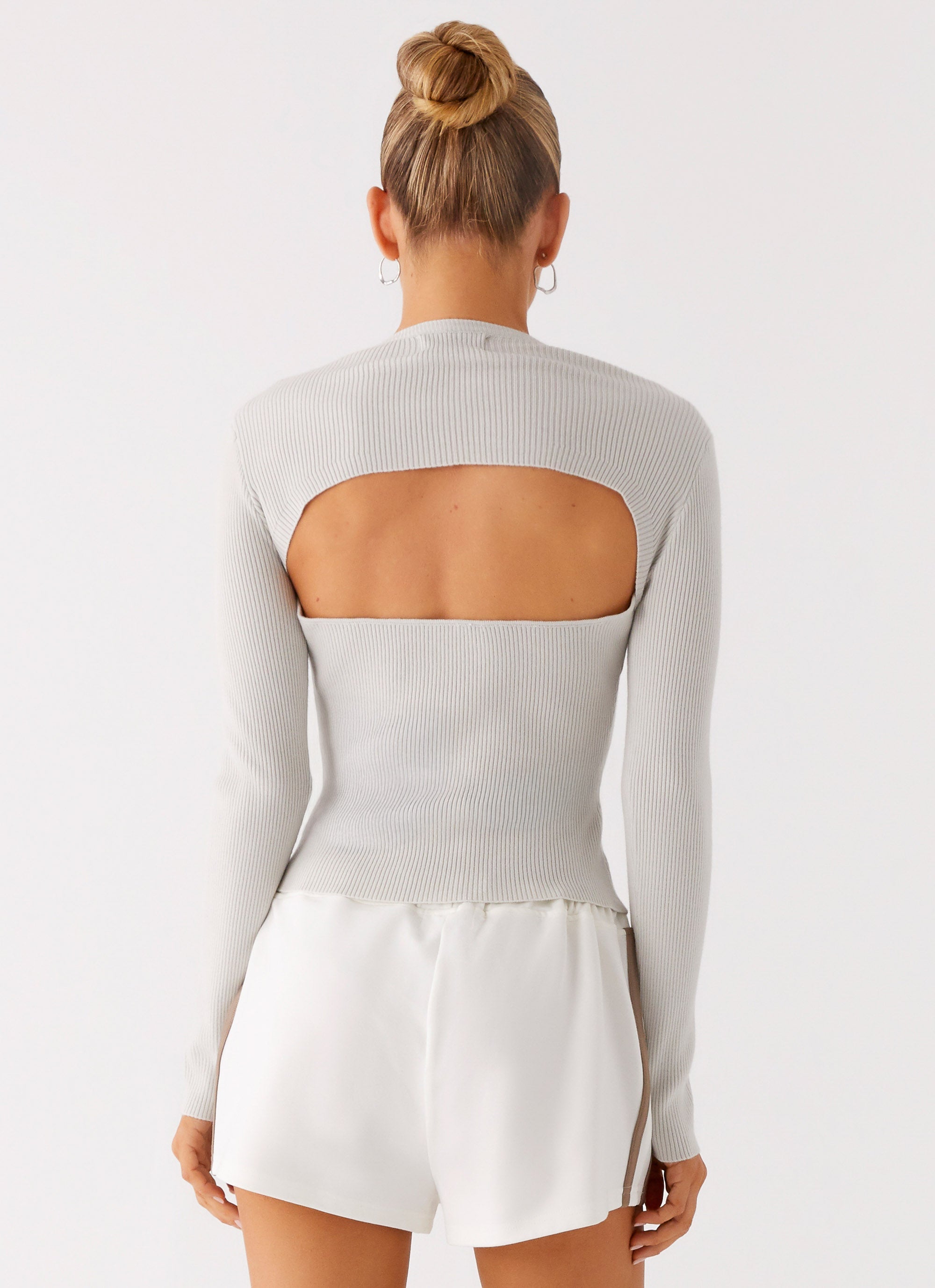 Carissa Open Back Top - Grey