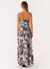 Carmel Maxi Dress - Bluewood Blossom