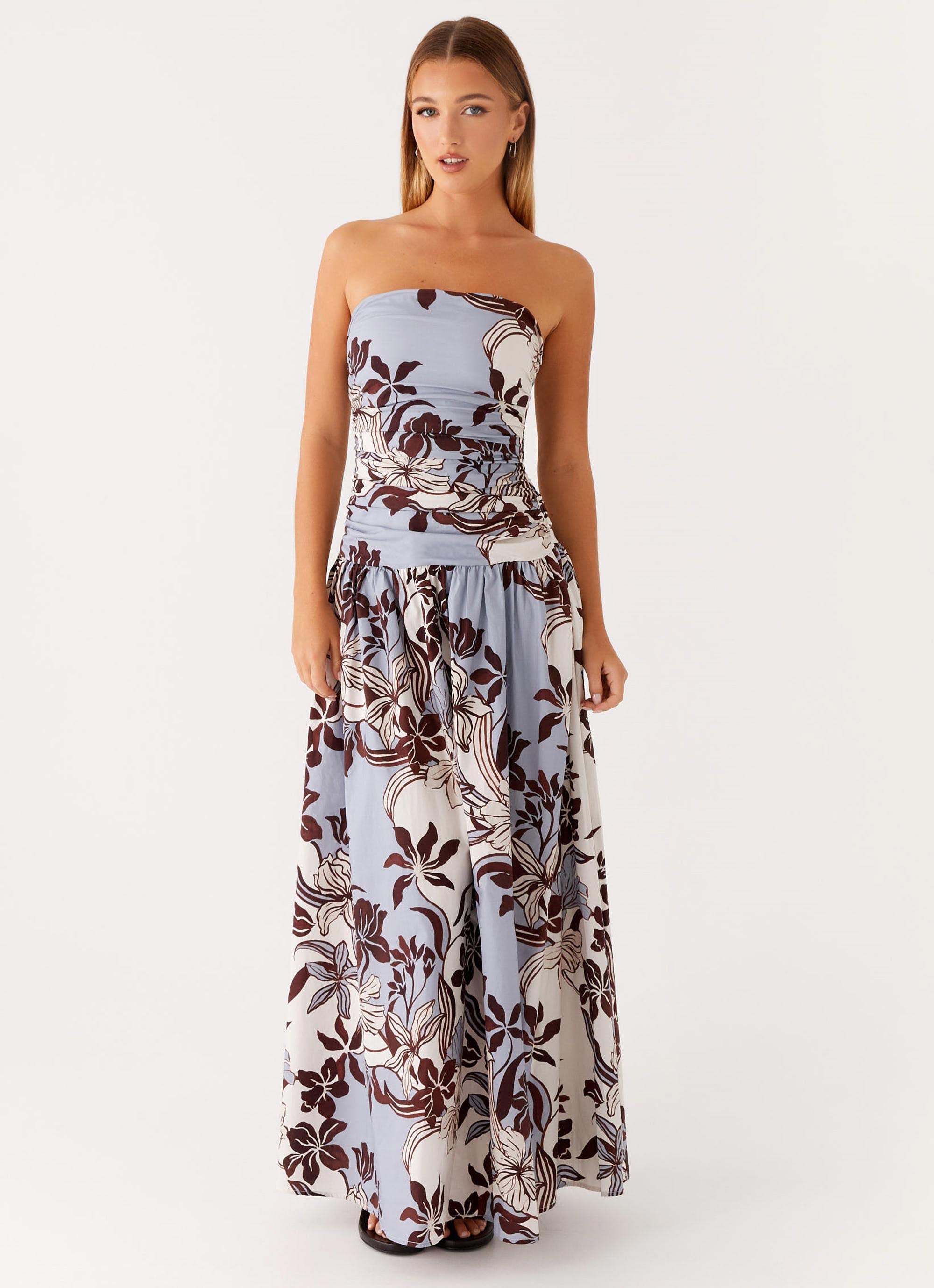 Carmel Maxi Dress - Bluewood Blossom