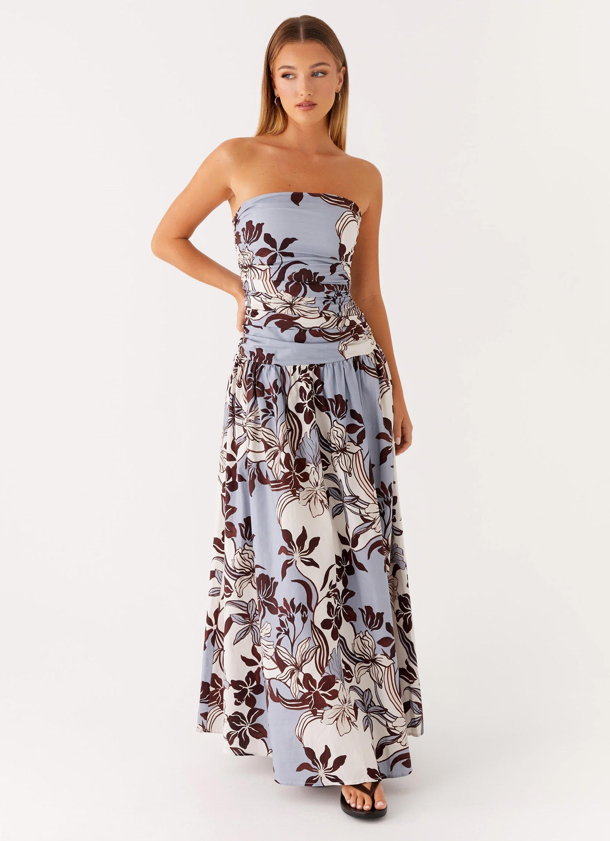 Carmel Maxi Dress - Bluewood Blossom