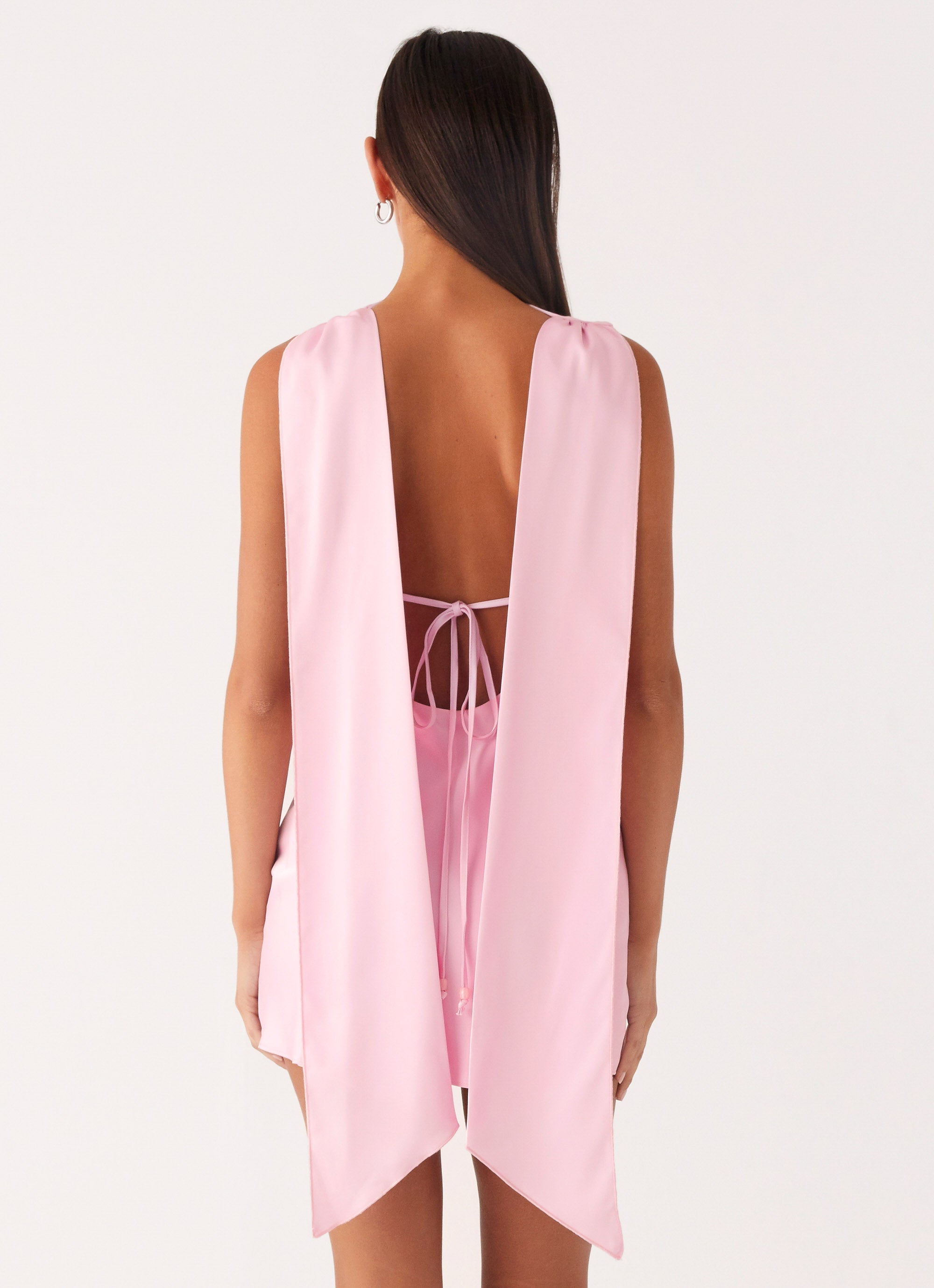 Cerina High Neck Mini Dress - Pink