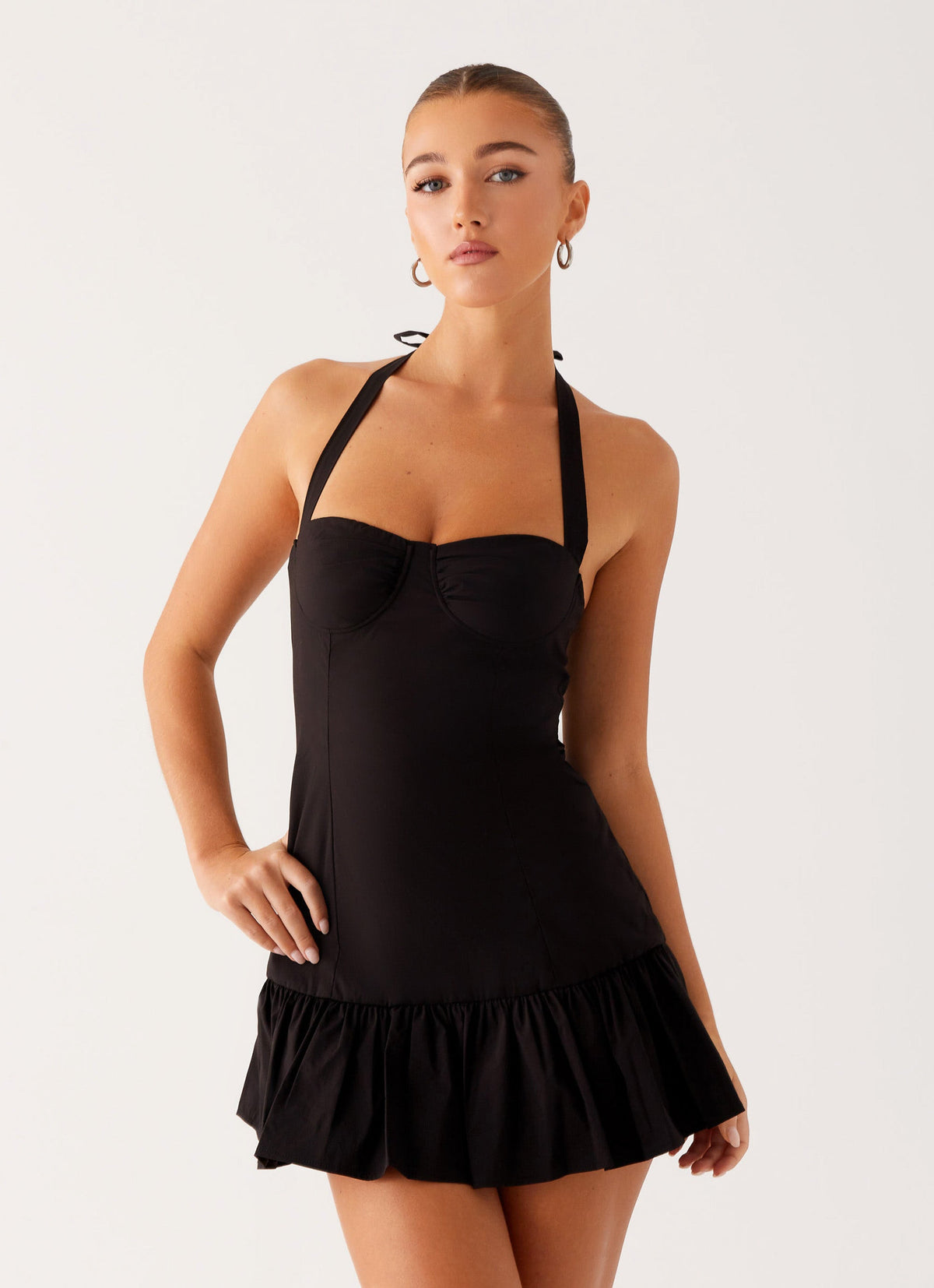 Cheryl Bustier Mini Dress - Black