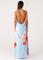 Chloe Maxi Dress - Turquoise Bloom