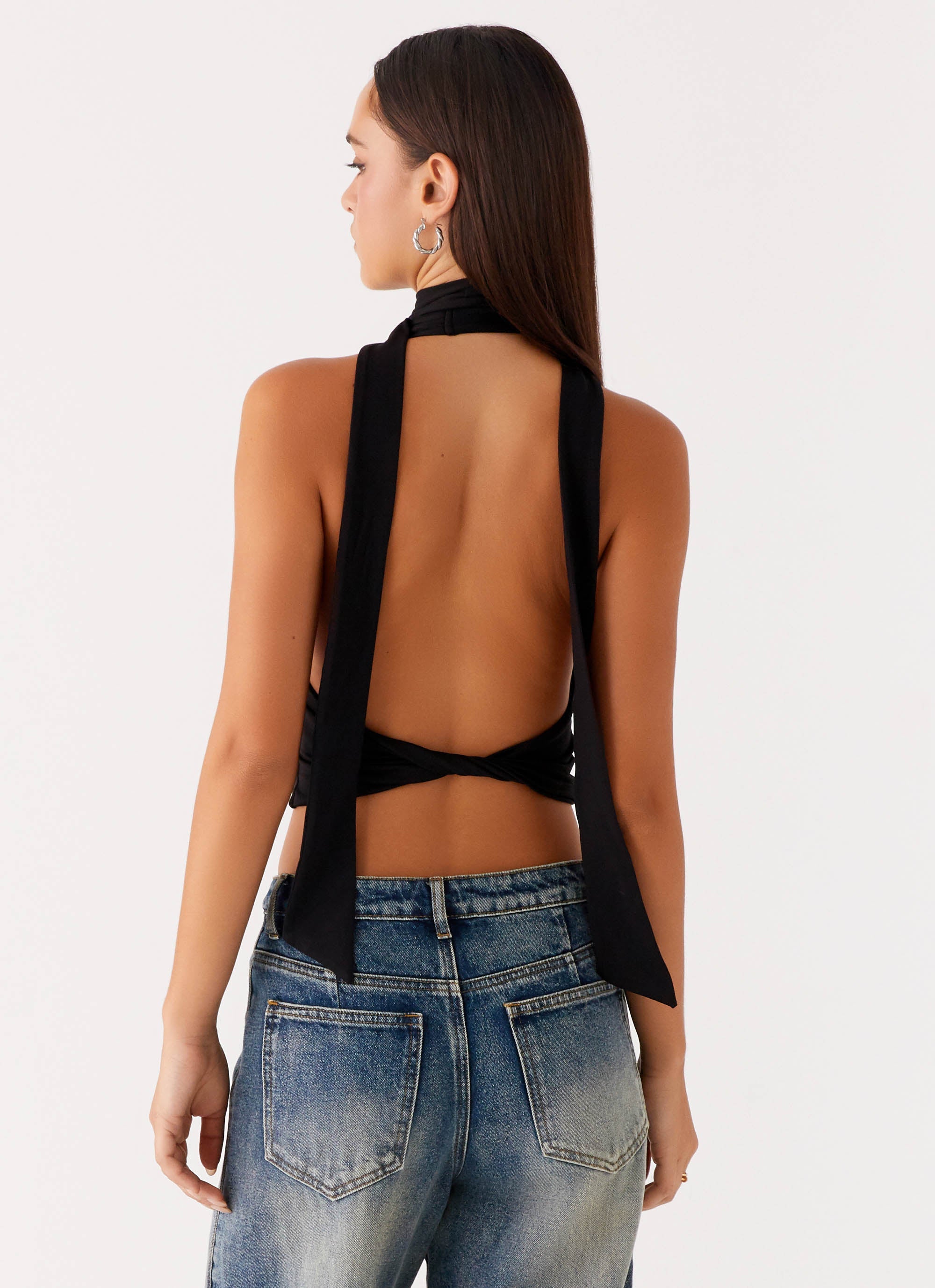 Chrysta Halterneck Top - Black