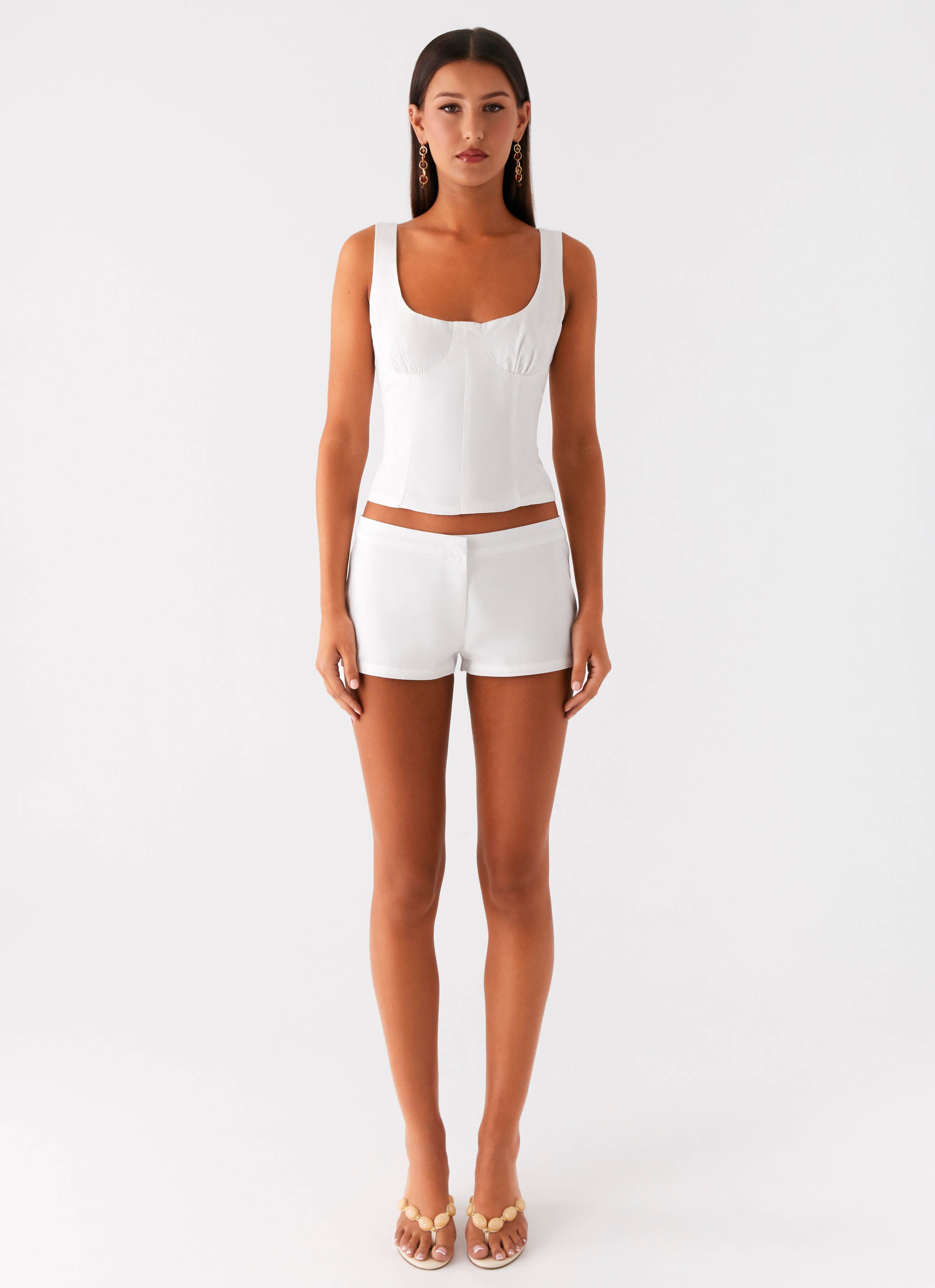 Coastline Mini Shorts - White