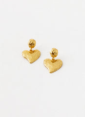 Commitment Heart Earrings - Gold
