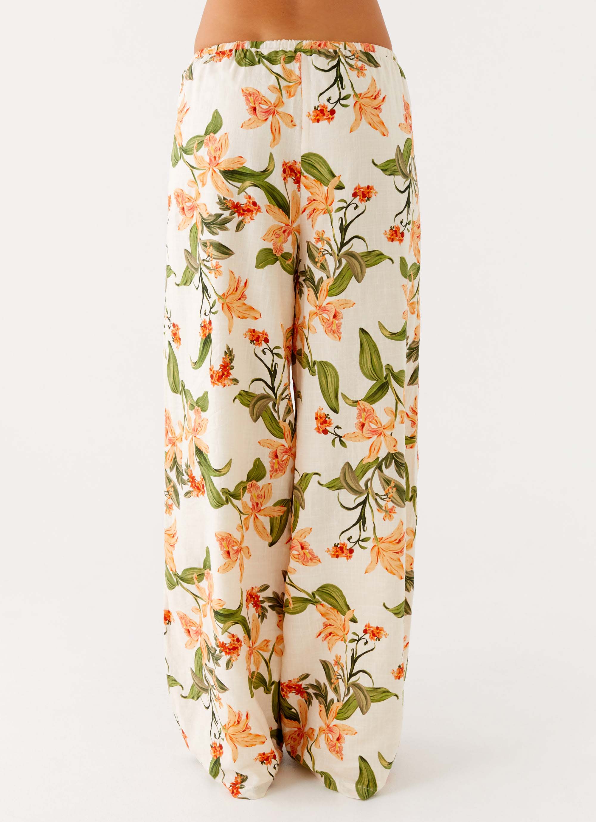 Dalida Linen Pants - Floral Print
