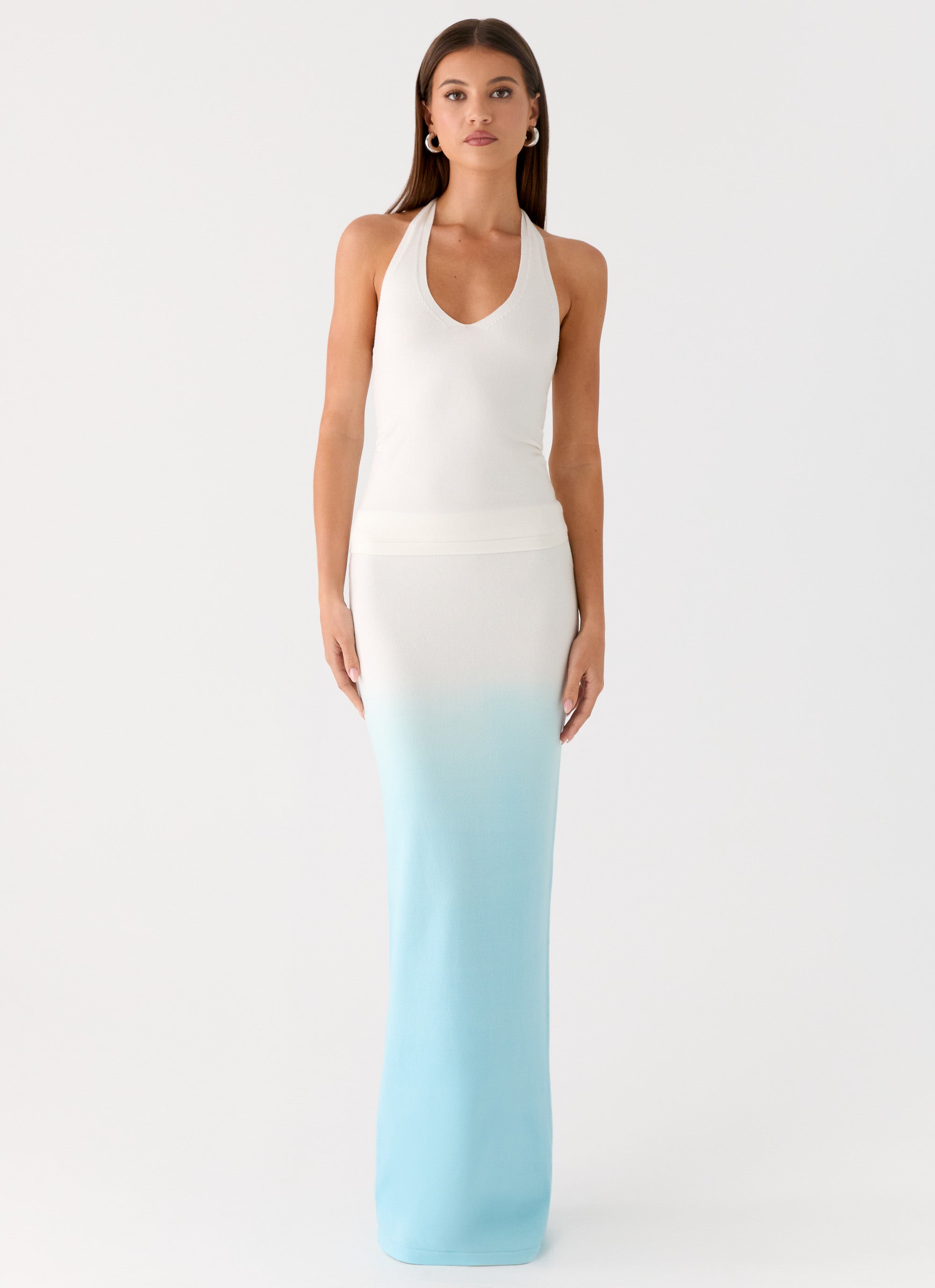 Deep Sea Kiss Maxi Skirt - Blue Ombre