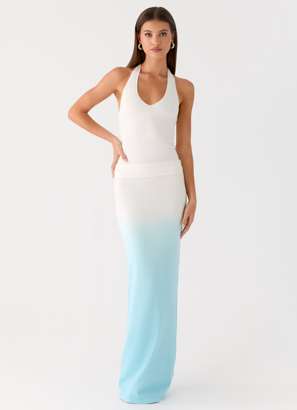 Deep Sea Kiss Maxi Skirt - Blue Ombre