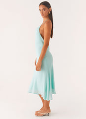 Deep Dive Midi Dress - Pale Blue