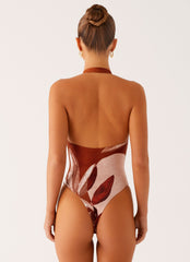 Delia One Piece Swimsuit - Cinnamon Palm