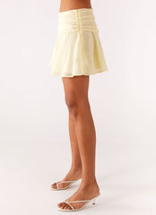 Delight Me Low Rise Mini Skirt - Yellow