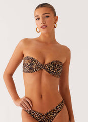 Delta Bandeau Bikini Top - Cheetah