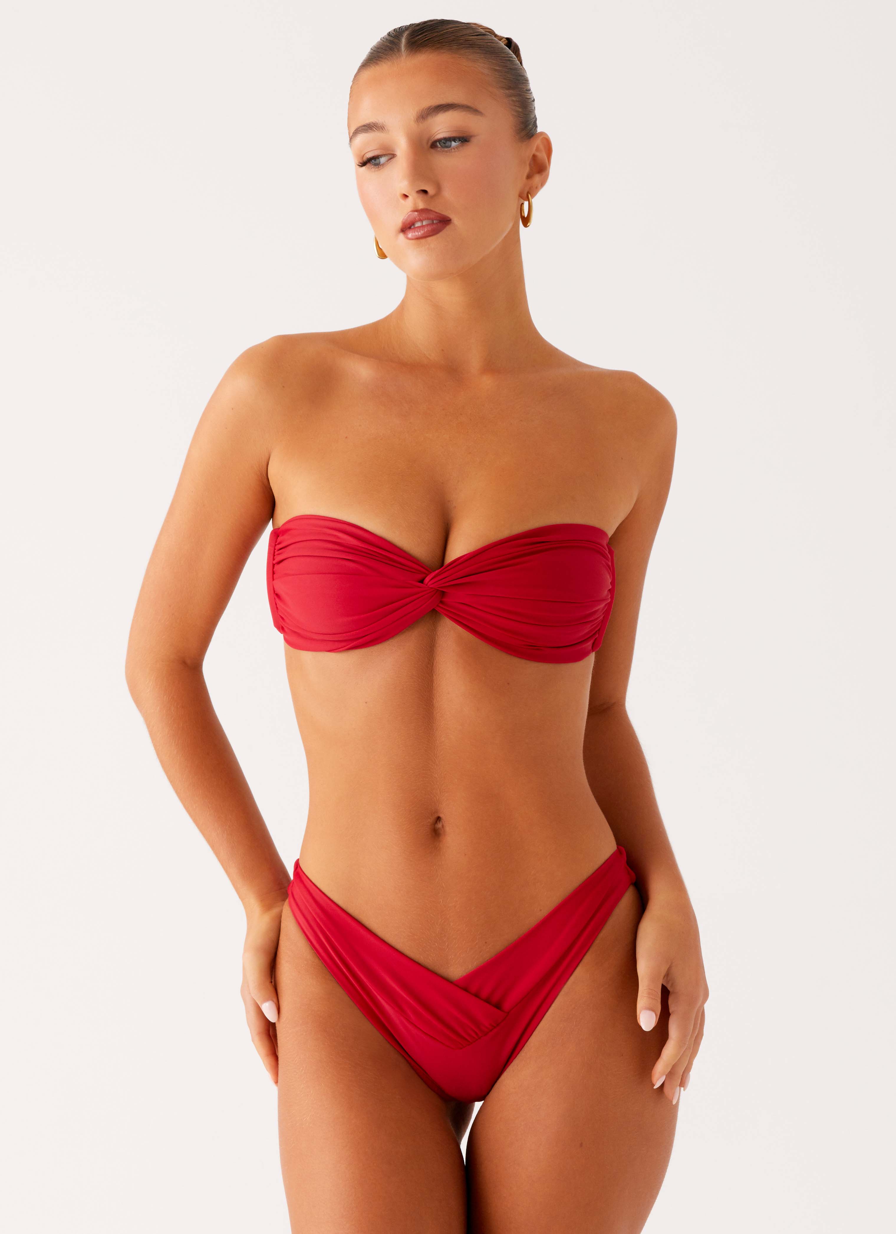 Delta Bikini Bottoms - Deep Red