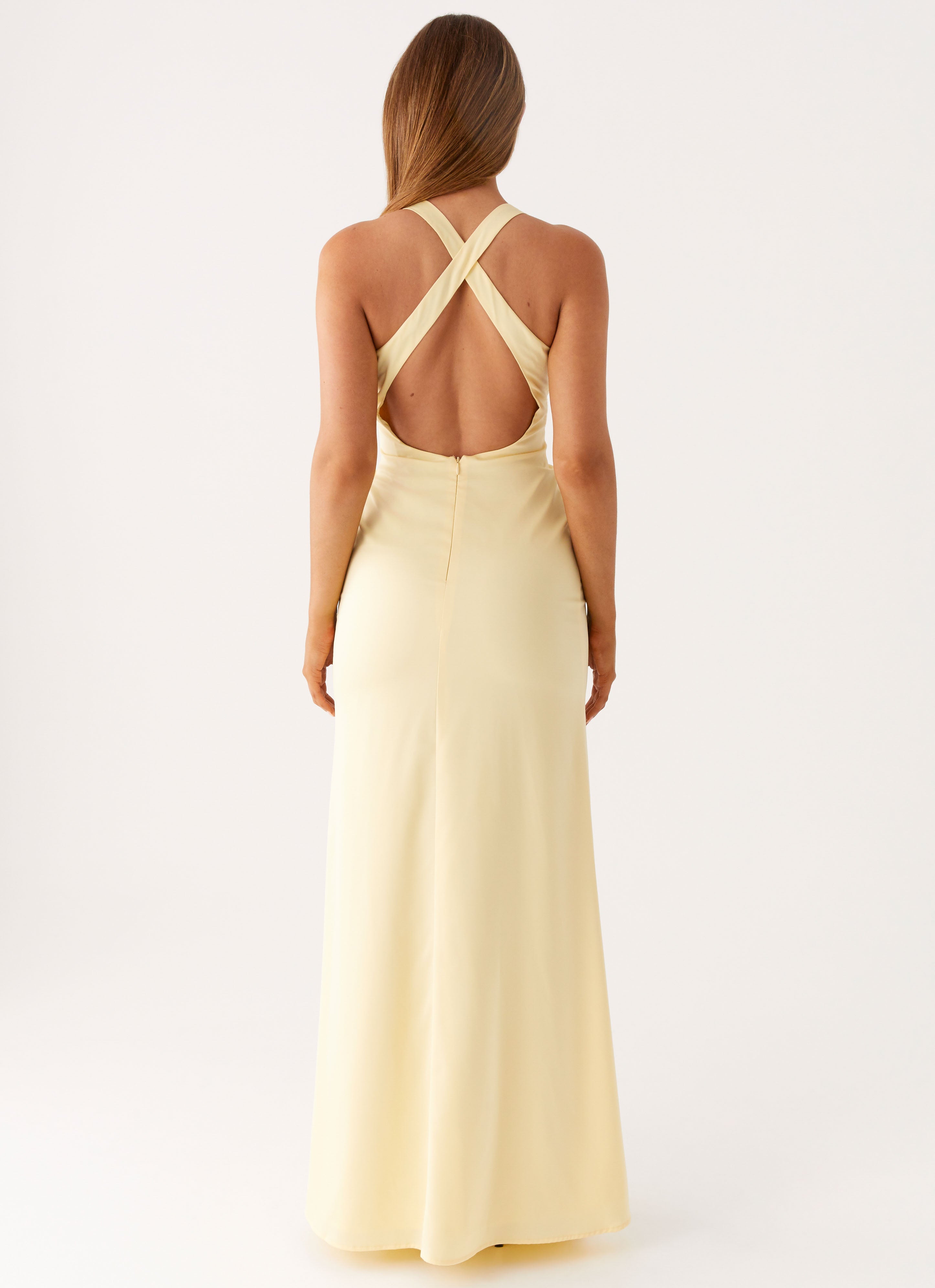 Desi Halterneck Maxi Dress - Yellow