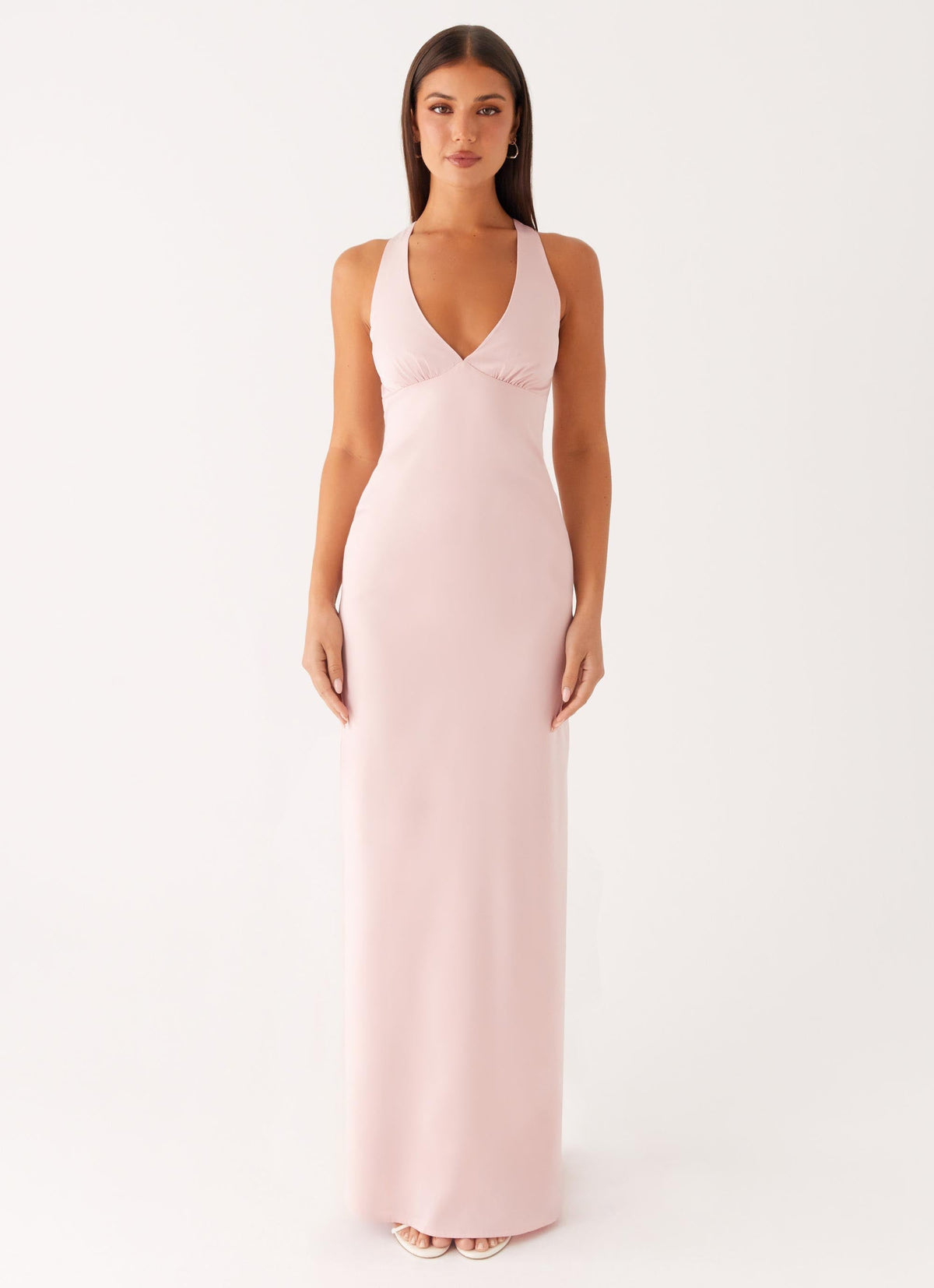 Desi Halterneck Maxi Dress - Pink