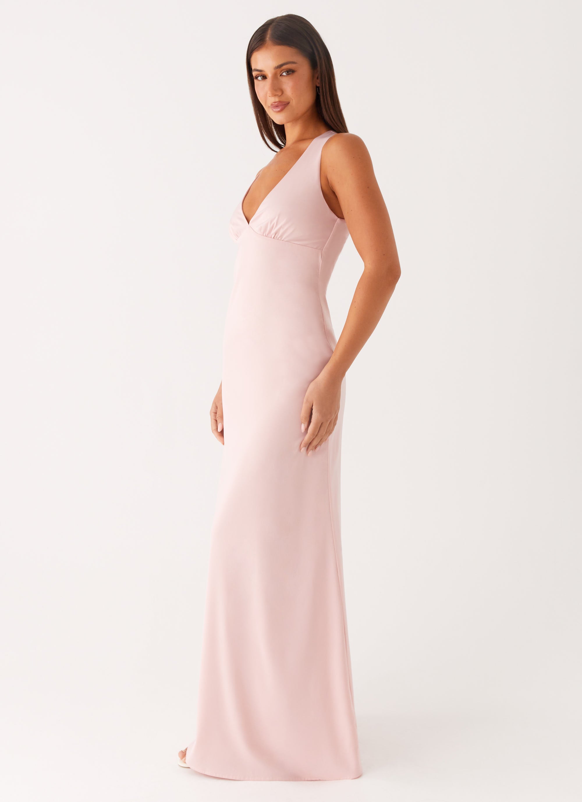 Desi Halterneck Maxi Dress - Pink