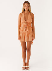 Dione Mini Skirt - Peach